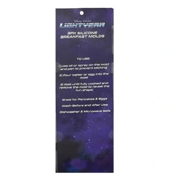 Disney Buzz Lightyear Toy Story Silicone Breakfast Mold 3 Pack NWT - Picture 3 of 3